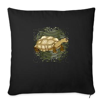 Tortue - Housse de coussin décorative 45 x 45 cm - noir - Devant
