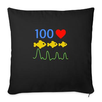 Fisherman - Sofa pillowcase 17,3'' x 17,3'' (45 x 45 cm) - black - Front