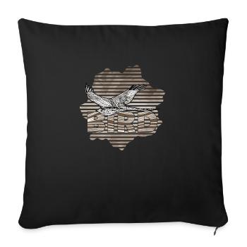 Oiseau - Housse de coussin décorative 45 x 45 cm - noir - Devant