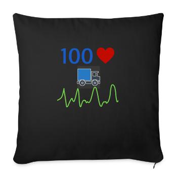 Routier - Housse de coussin décorative 45 x 45 cm - noir - Devant