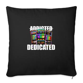 Gambling Casino Funny Gambling Gift Dedicated - Sofa pillowcase 17,3'' x 17,3'' (45 x 45 cm) - black - Front