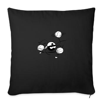 Beth l'araignée - le basket (version sans texte) - Housse de coussin décorative 45 x 45 cm - noir - Devant