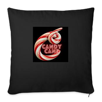 Candy Cane - Sofakissenbezug 45 x 45 cm - Schwarz - Vorne