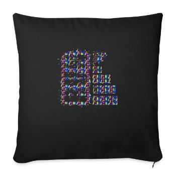 Run Run Exercise Race Strong Man Woman Sprint - Sofa pillowcase 17,3'' x 17,3'' (45 x 45 cm) - black - Front