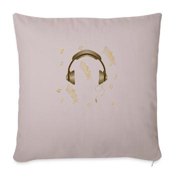 Écouteur - Housse de coussin décorative 45 x 45 cm - taupe clair - Devant