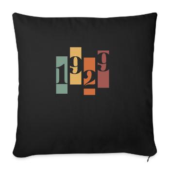1929 Vintage Retro - Sofa pillowcase 17,3'' x 17,3'' (45 x 45 cm) - black - Front