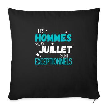 Les hommes nes en juillet exceptionnels - Housse de coussin décorative 45 x 45 cm - noir - Devant