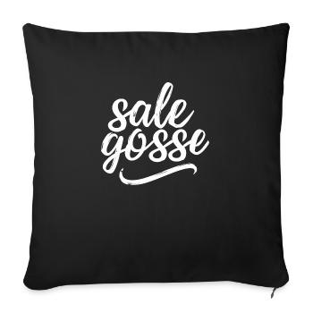 Sale gosse - Housse de coussin décorative 45 x 45 cm - noir - Devant