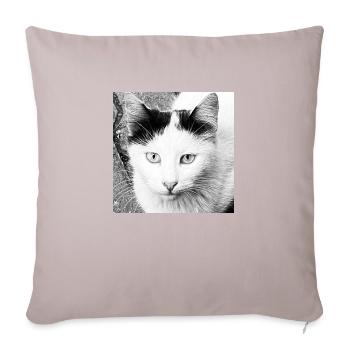 Süße Katze - Sofakissenbezug 45 x 45 cm - helles Taupe - Vorne