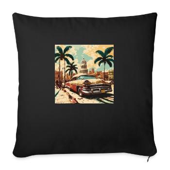 Oldtimer Glanz - Housse de coussin décorative 45 x 45 cm - noir - Devant