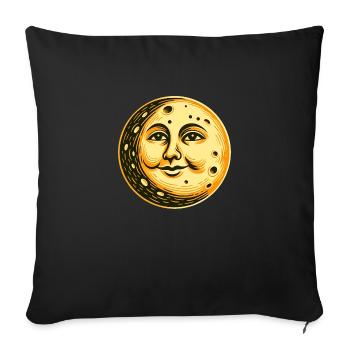 Moon - Sofa pillowcase 17,3'' x 17,3'' (45 x 45 cm) - black - Front