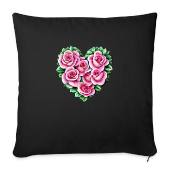 Mother's Day Love Valentine's Day Wedding Engagement - Sofa pillowcase 17,3'' x 17,3'' (45 x 45 cm) - black - Front