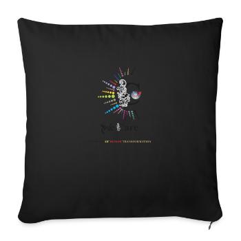 we care - Sofa pillowcase 17,3'' x 17,3'' (45 x 45 cm) - black - Front