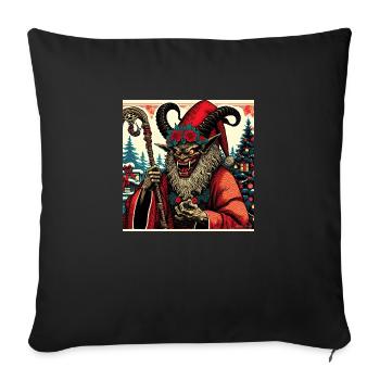 Krampus Santa - Sofa pillowcase 17,3'' x 17,3'' (45 x 45 cm) - black - Front