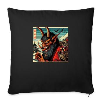 Krampus - Japanese Style - Sofa pillowcase 17,3'' x 17,3'' (45 x 45 cm) - black - Front