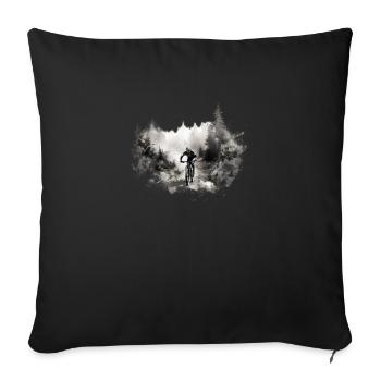 Roulez avec style Le t-shirt de vélo idéal pour l’aventure - Housse de coussin décorative 45 x 45 cm - noir - Devant