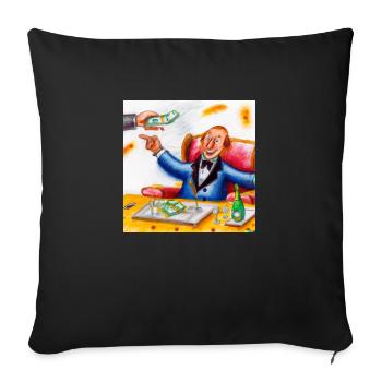 Voici l’argent - Housse de coussin décorative 45 x 45 cm - noir - Devant