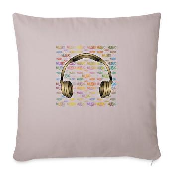Écouteur - Housse de coussin décorative 45 x 45 cm - taupe clair - Devant
