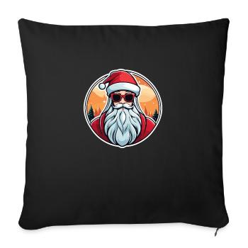 Santa Claus Christmas Illustration - Sofa pillowcase 17,3'' x 17,3'' (45 x 45 cm) - black - Front