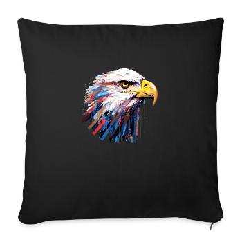 Eagle Bird Animal Nature Freedom Wildlife Wonder - Sofa pillowcase 17,3'' x 17,3'' (45 x 45 cm) - black - Front