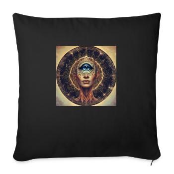 Universe - Sofa pillowcase 17,3'' x 17,3'' (45 x 45 cm) - black - Front