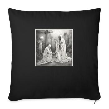 Spiritualité de l’espace - Housse de coussin décorative 45 x 45 cm - noir - Devant