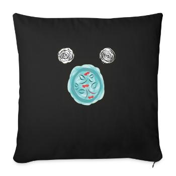 Planet where dreams come true - Sofa pillowcase 17,3'' x 17,3'' (45 x 45 cm) - black - Front