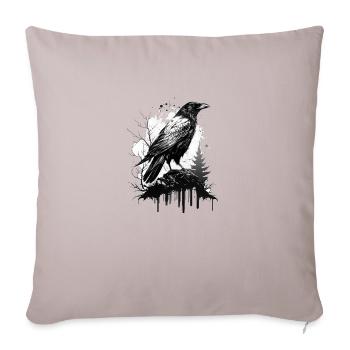 Crow - Sofa pillowcase 17,3'' x 17,3'' (45 x 45 cm) - light taupe - Front