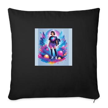 tshirt - Sofakissenbezug 45 x 45 cm - Schwarz - Vorne