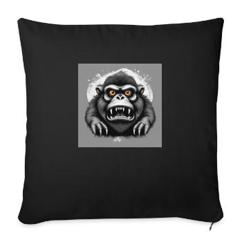 affe - Sofakissenbezug 45 x 45 cm - Schwarz - Vorne