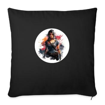 Determined Explorer - Sofa pillowcase 17,3'' x 17,3'' (45 x 45 cm) - black - Front