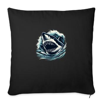 Mangeur d’hommes - Housse de coussin décorative 45 x 45 cm - noir - Devant