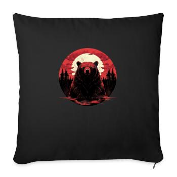 Ours de la lune - Housse de coussin décorative 45 x 45 cm - noir - Devant
