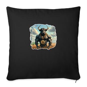 Bitcoin Bullrun - Housse de coussin décorative 45 x 45 cm - noir - Devant