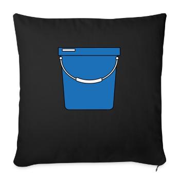 Eimer - Sofakissenbezug 45 x 45 cm - Schwarz - Vorne