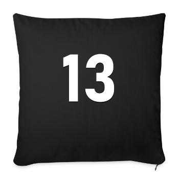 13 - Sofa pillowcase 17,3'' x 17,3'' (45 x 45 cm) - black - Front