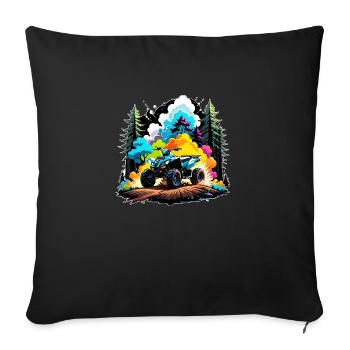 quad et tout terrain - Housse de coussin décorative 45 x 45 cm - noir - Devant