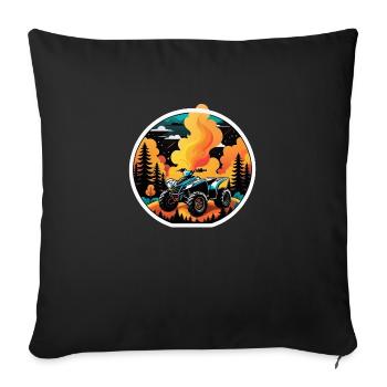quad et tout terrain - Housse de coussin décorative 45 x 45 cm - noir - Devant