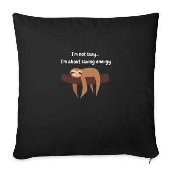 Bradypus - Sofa pillowcase 17,3'' x 17,3'' (45 x 45 cm) - black - Front