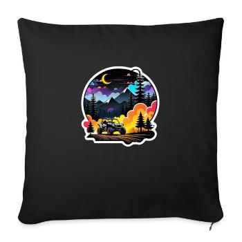 quad et tout terrain - Housse de coussin décorative 45 x 45 cm - noir - Devant