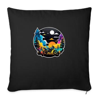Quad & Off-Road - Sofa pillowcase 17,3'' x 17,3'' (45 x 45 cm) - black - Front