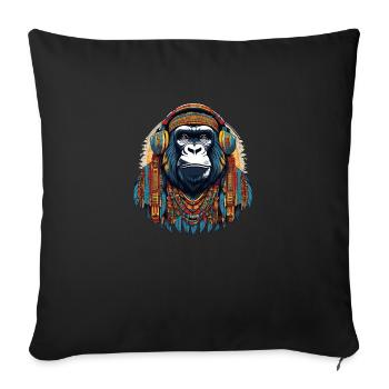Gorilla - Sofa pillowcase 17,3'' x 17,3'' (45 x 45 cm) - black - Front