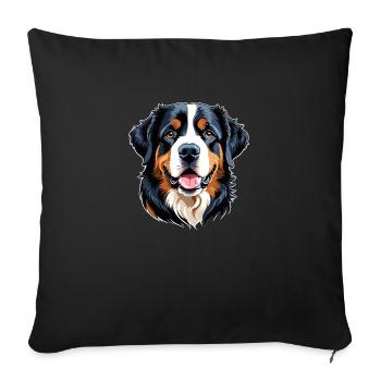 Bouvier bernois - Housse de coussin décorative 45 x 45 cm - noir - Devant