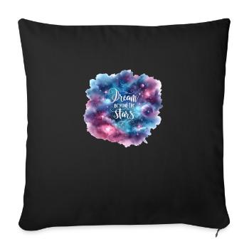 Rêver au-delà des étoiles - Housse de coussin décorative 45 x 45 cm - noir - Devant