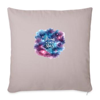 Rêver au-delà des étoiles - Housse de coussin décorative 45 x 45 cm - taupe clair - Devant