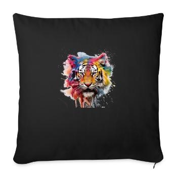 Grafitti Tiger - Sofa pillowcase 17,3'' x 17,3'' (45 x 45 cm) - black - Front