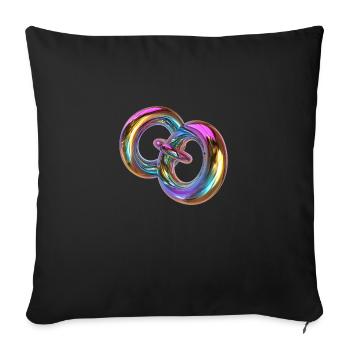 Three Rings - Sofa pillowcase 17,3'' x 17,3'' (45 x 45 cm) - black - Front