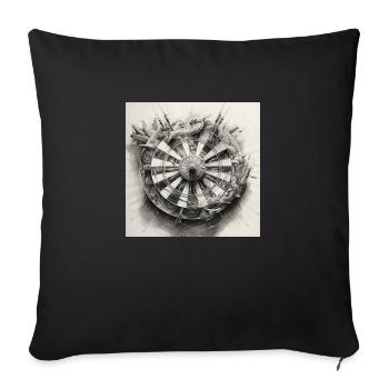 Dartboard Winkinger Shield - Sofa pillowcase 17,3'' x 17,3'' (45 x 45 cm) - black - Front