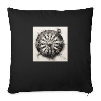 Dartboard Dartscheibe Winkingerschild - Sofa pillowcase 17,3'' x 17,3'' (45 x 45 cm) - black - Front