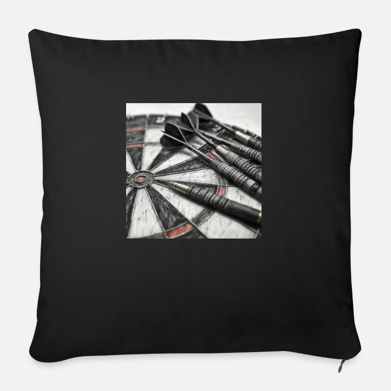 Dartboard - Sofakissenbezug 45 x 45 cm - Schwarz